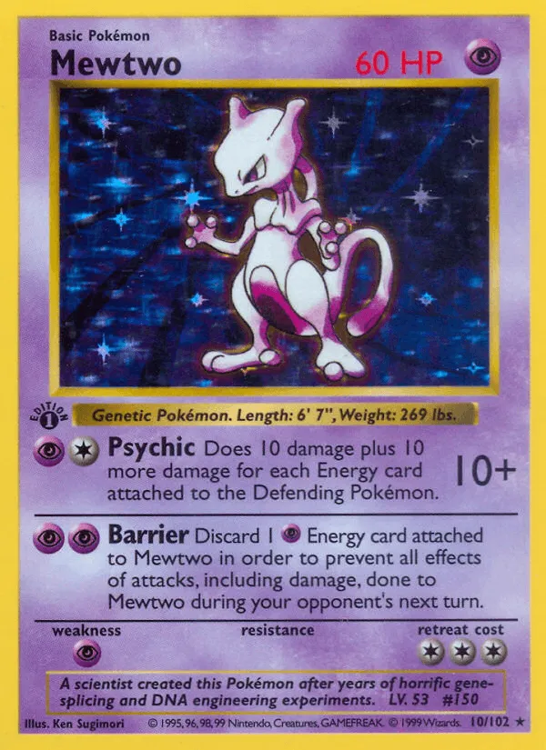 Carte Mewtwo — Base Set