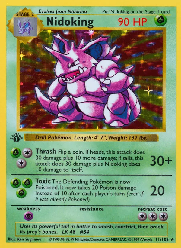 Carte Nidoking — Base Set