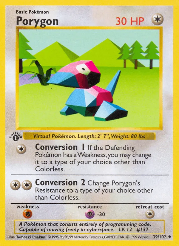 Carte Porygon — Base Set
