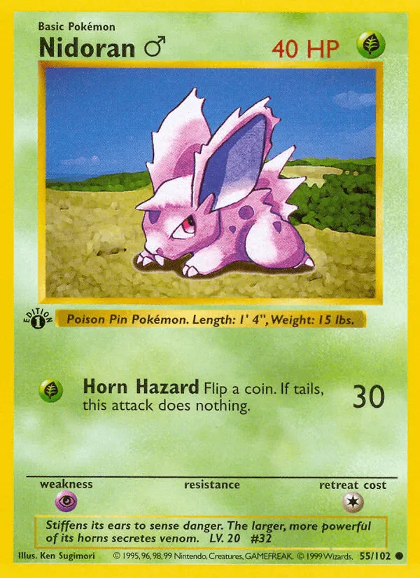 Carte Nidoran [M] — Base Set