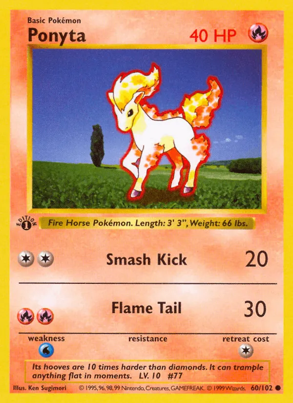 Carte Ponyta — Base Set
