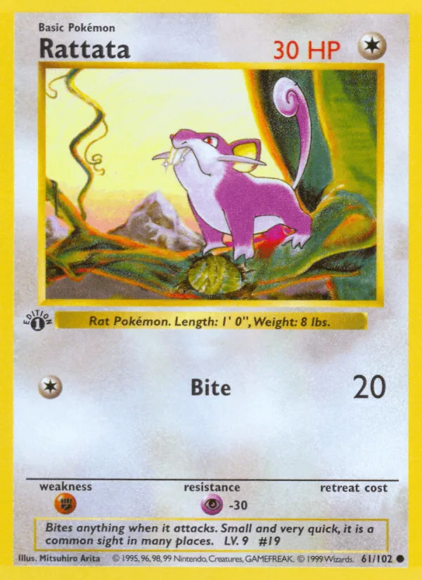 Carte Rattata — Base Set