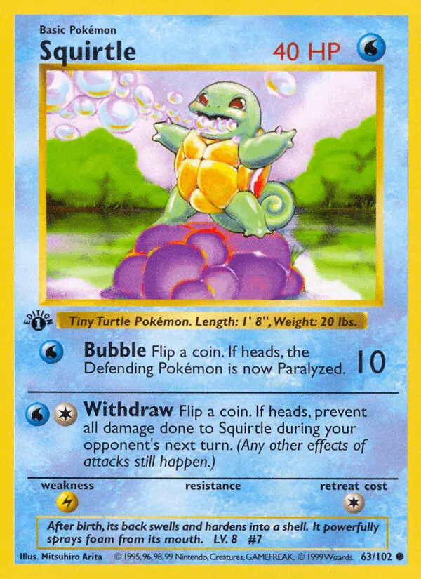 Carte Carapuce — Base Set