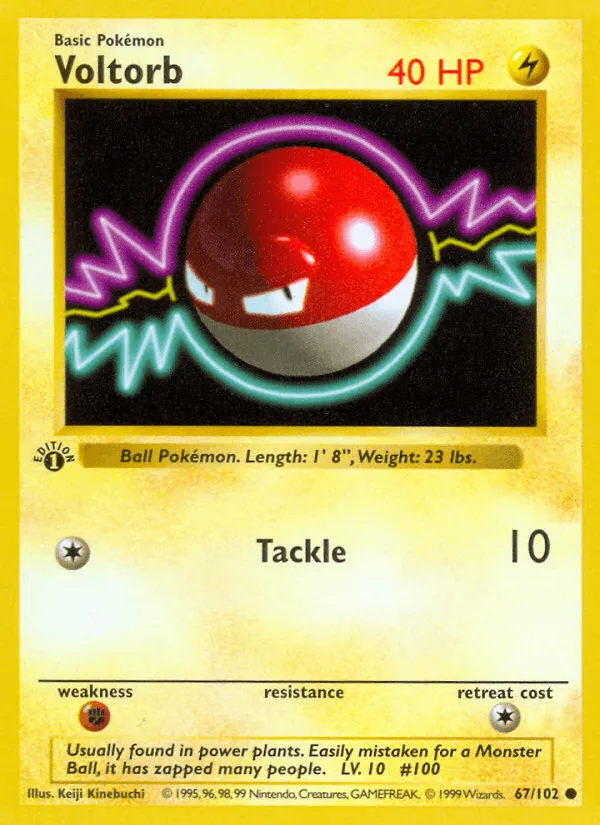 Carte Voltorbe — Base Set