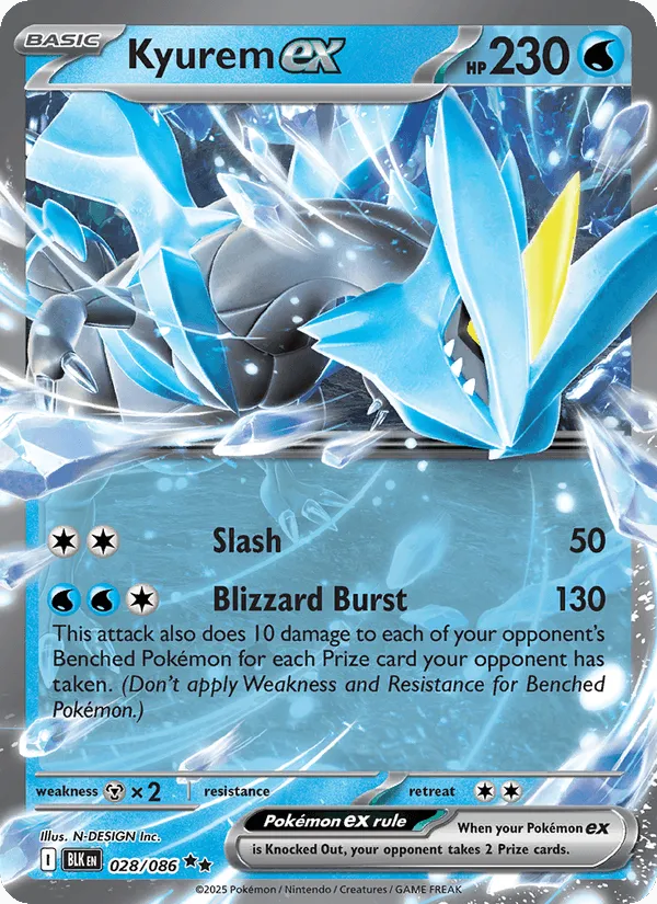 Carte Kyurem ex — Black Bolt Additionals