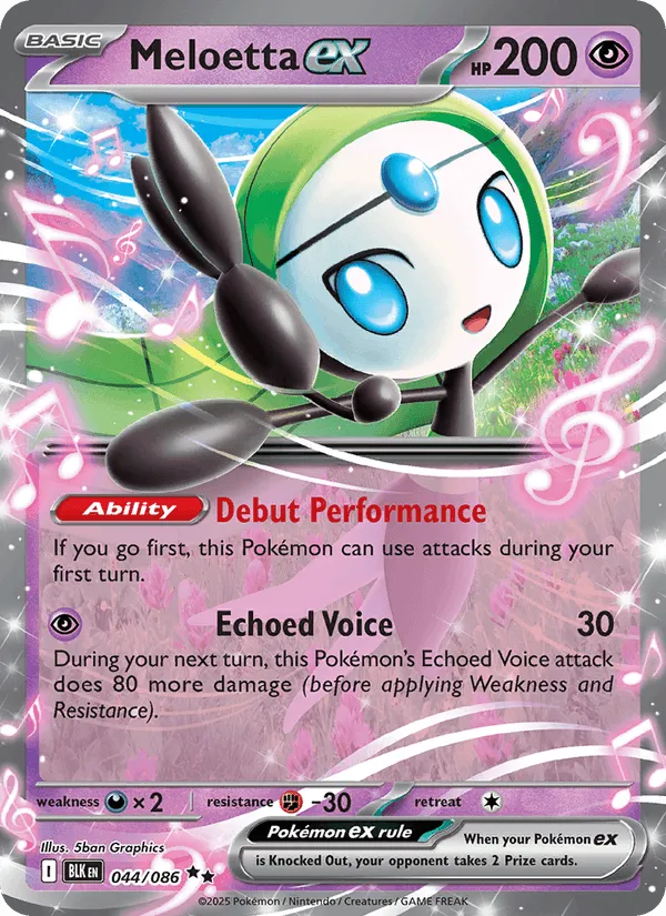 Carte Meloetta ex — Black Bolt Additionals