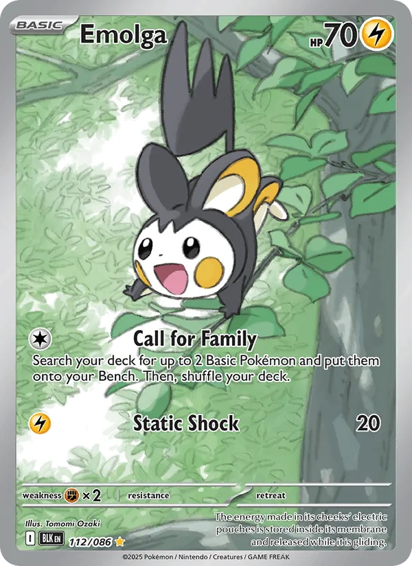 Carte Emolga — Black Bolt Additionals