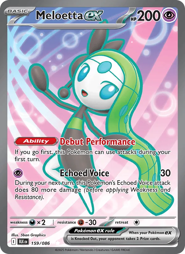Carte Meloetta ex — Black Bolt Additionals