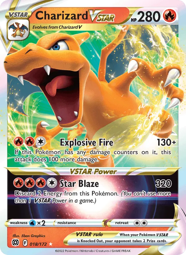 Carte Dracaufeu VSTAR — Brilliant Stars