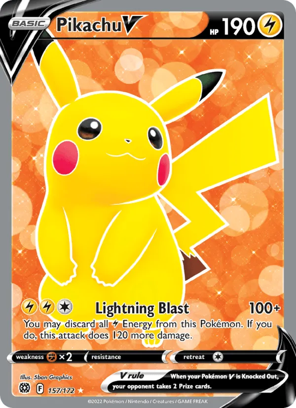 Carte Pikachu V — Brilliant Stars