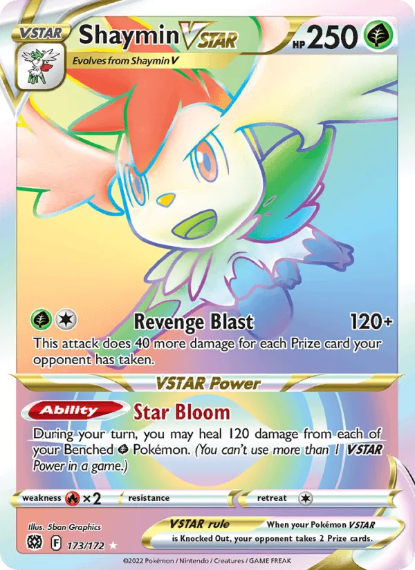 Carte Shaymin VSTAR — Brilliant Stars