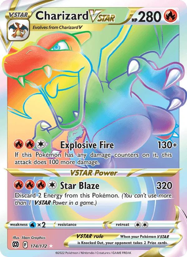 Carte Dracaufeu VSTAR — Brilliant Stars