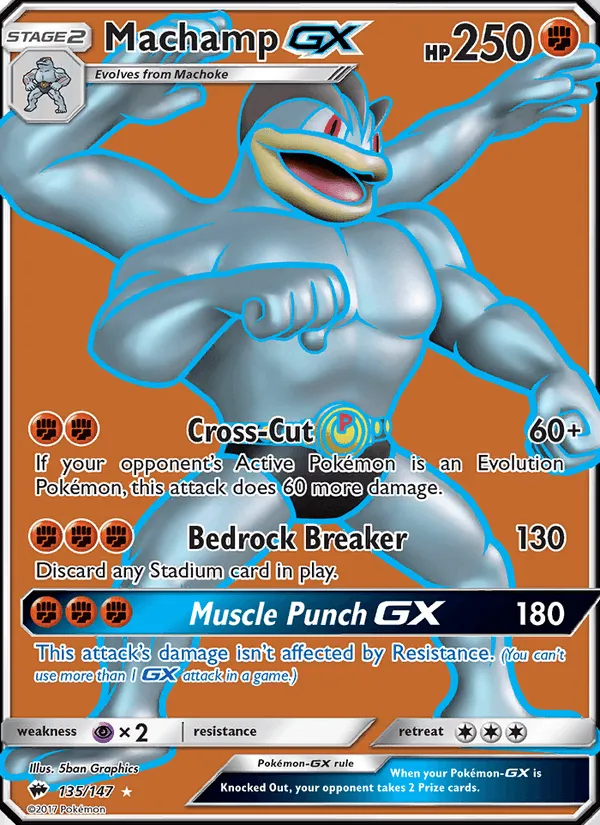 Carte Machamp GX — Burning Shadows