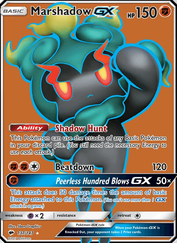 Carte Marshadow GX — Burning Shadows