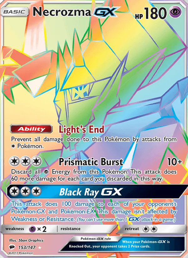 Carte Necrozma GX — Burning Shadows