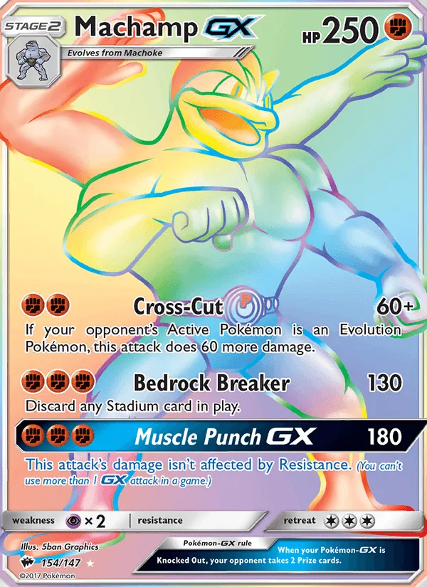 Carte Machamp GX — Burning Shadows