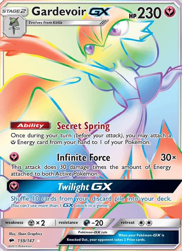 Carte Gardevoir GX — Burning Shadows