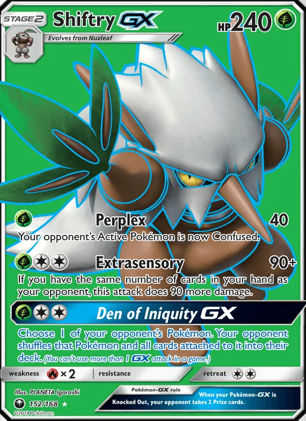 Carte Shiftry GX — Celestial Storm