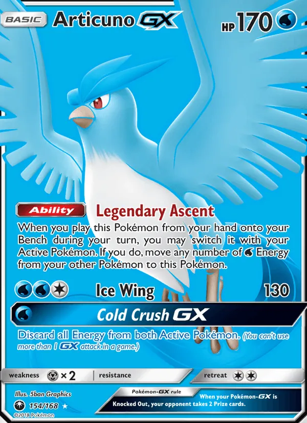 Carte Articuno GX — Celestial Storm