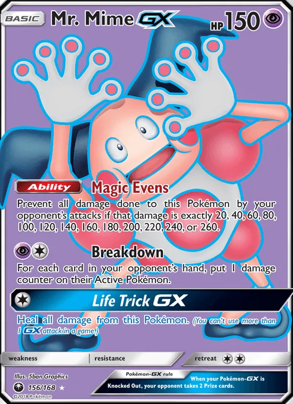 Carte Mr. Mime-GX — Celestial Storm