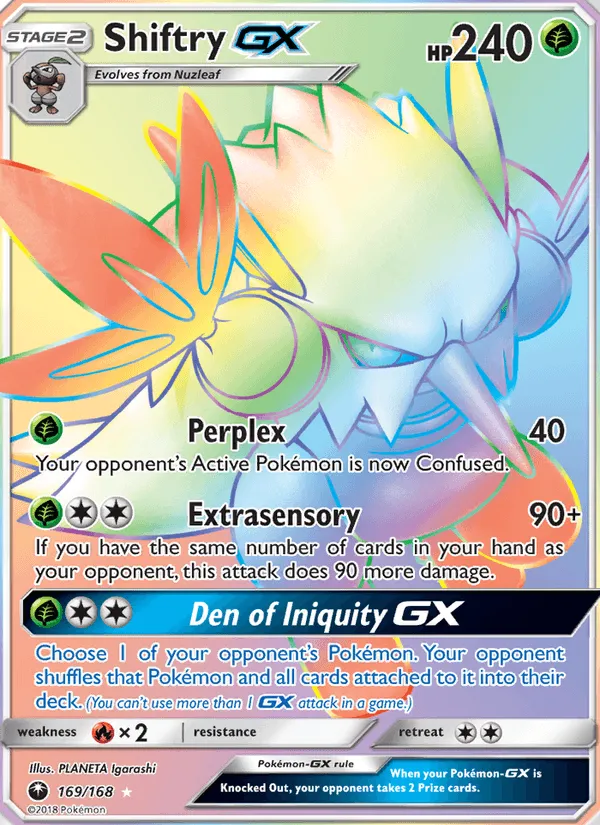 Carte Shiftry GX — Celestial Storm