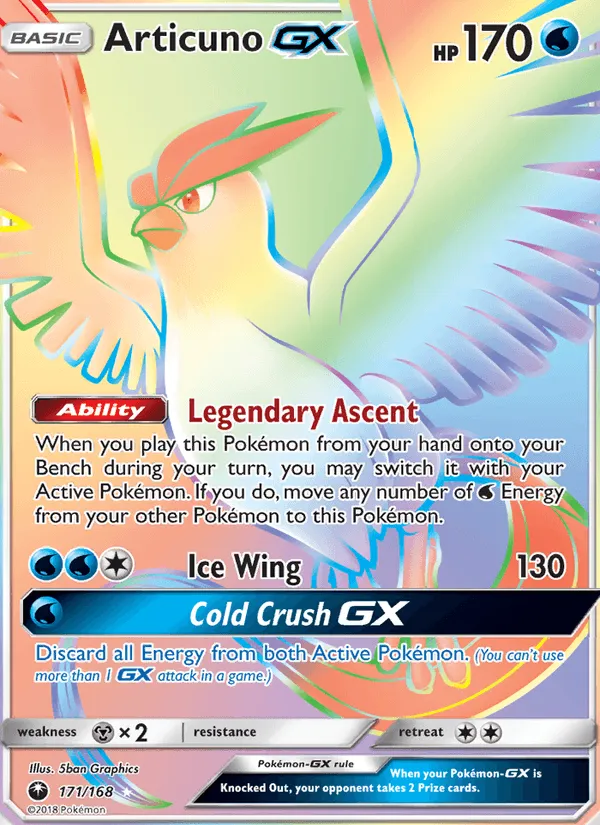 Carte Articuno GX — Celestial Storm