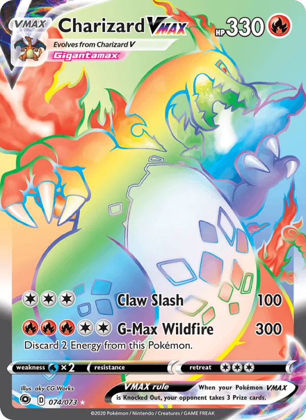Carte Dracaufeu VMAX — Champion's Path