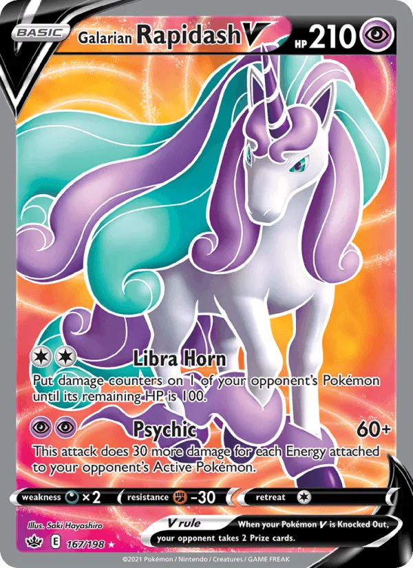 Carte Galarian Rapidash V — Chilling Reign