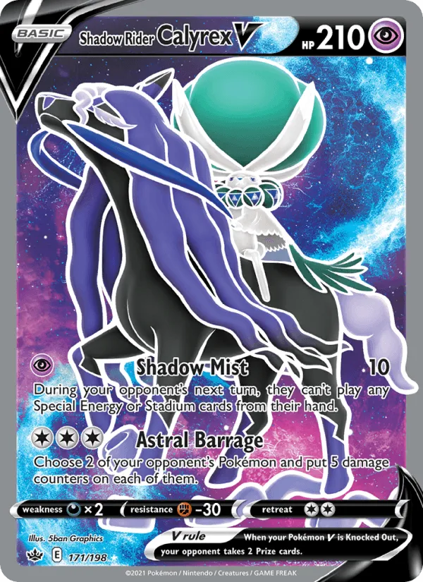 Carte Shadow Rider Calyrex V — Chilling Reign