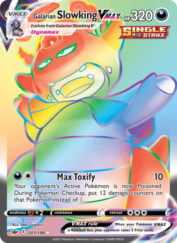 Carte Galarian Slowking VMAX — Chilling Reign