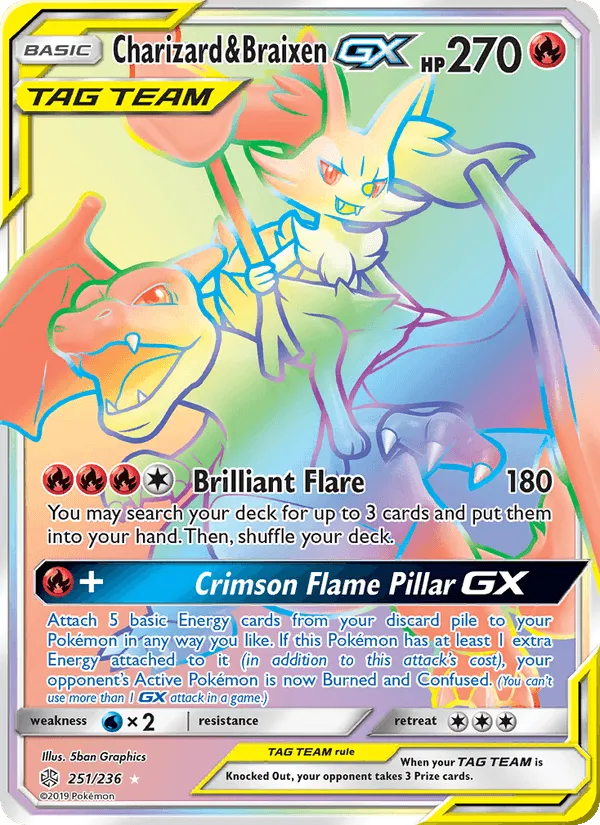 Carte Dracaufeu et Roussil GX — Cosmic Eclipse