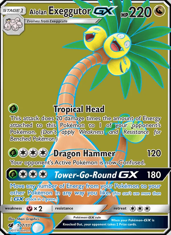 Carte Alolan Exeggutor GX — Crimson Invasion