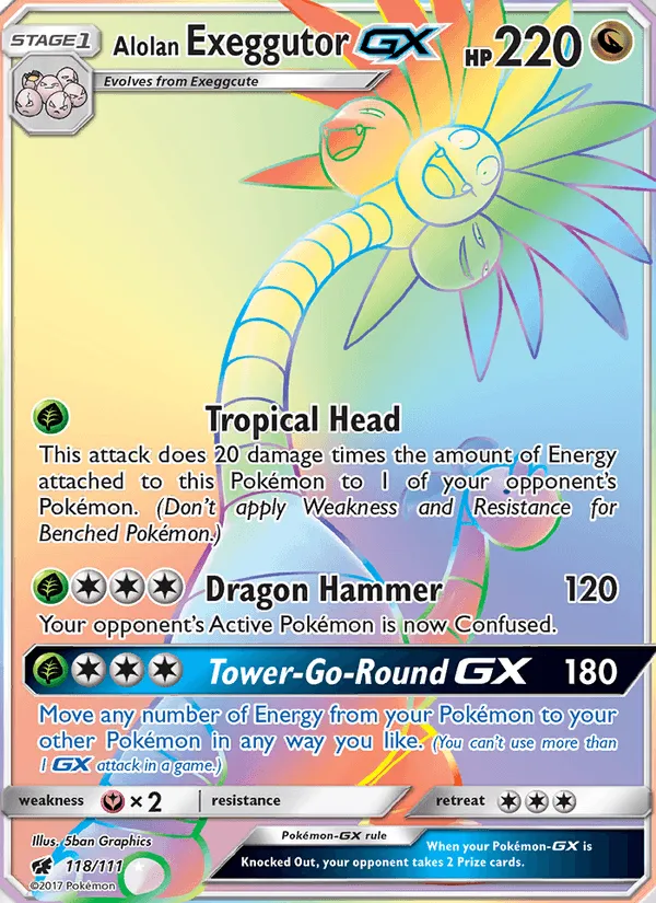Carte Alolan Exeggutor GX — Crimson Invasion