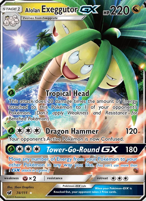 Carte Alolan Exeggutor GX — Crimson Invasion