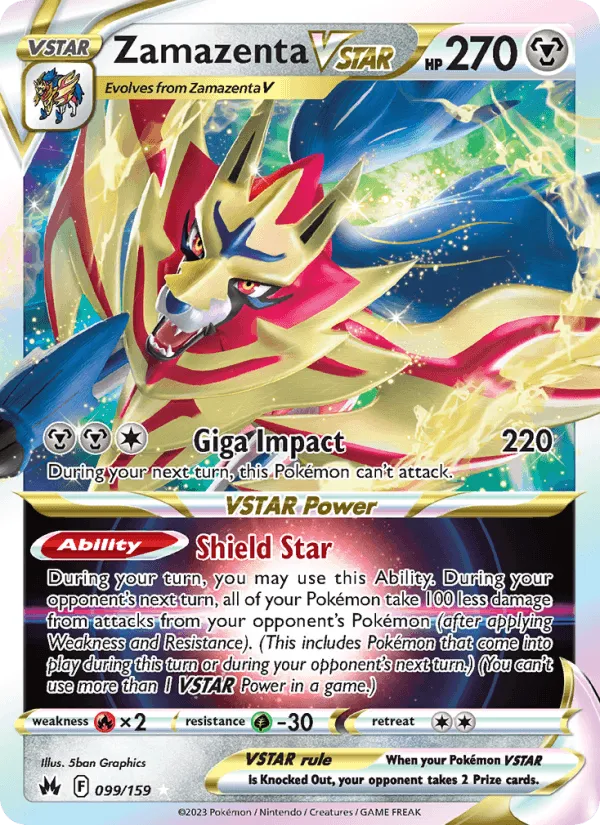 Carte Zamazenta VSTAR — Crown Zenith
