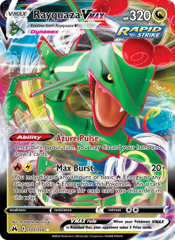 Carte Rayquaza VMAX — Crown Zenith