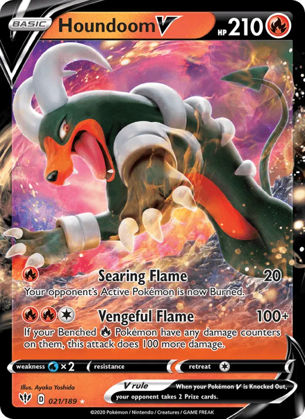 Carte Houndoom V — Darkness Ablaze