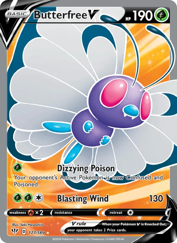 Carte Butterfree V — Darkness Ablaze