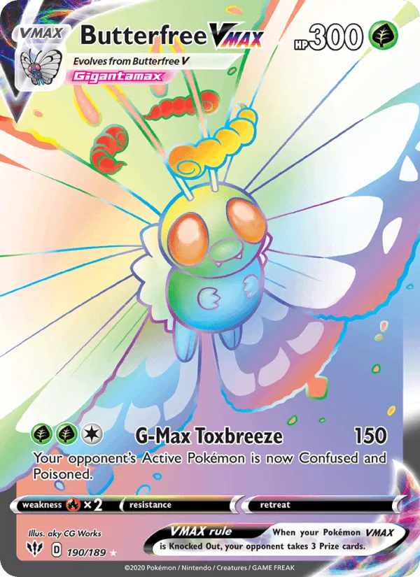 Carte Butterfree VMAX — Darkness Ablaze