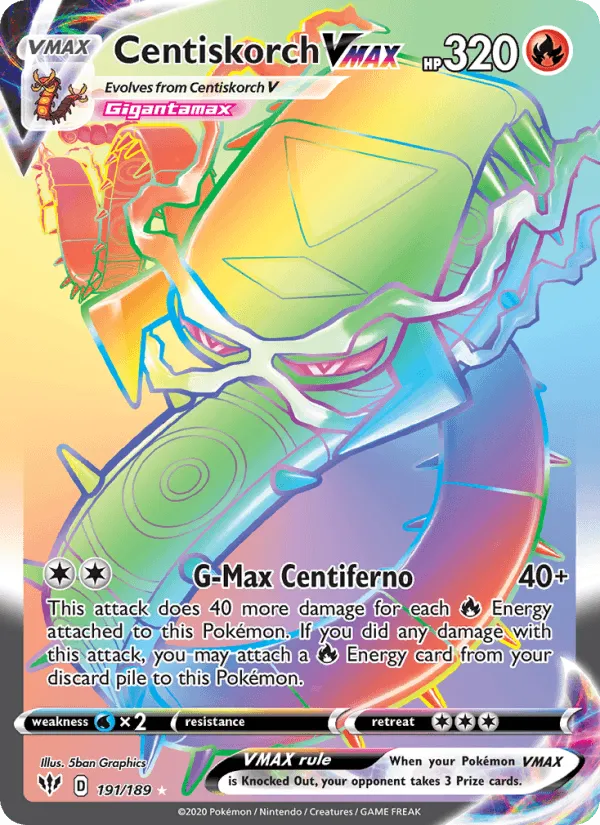 Carte Scolocendre VMAX — Darkness Ablaze