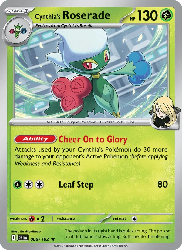 Carte Roserade de Cynthia — Destined Rivals Additionals