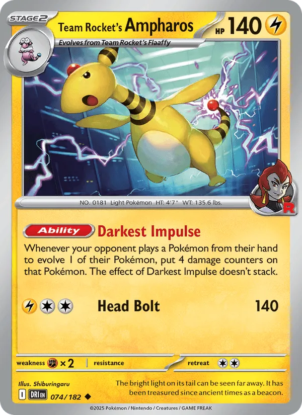 Carte Pharamp de la Team Rocket — Destined Rivals Additionals