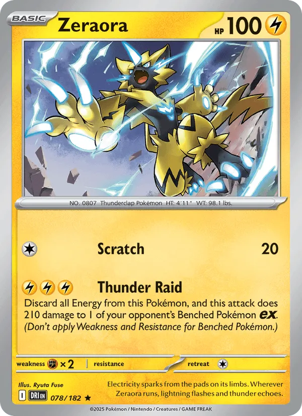 Carte Zeraora — Destined Rivals Additionals