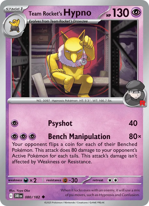 Carte Hypnomade de la Team Rocket — Destined Rivals Additionals