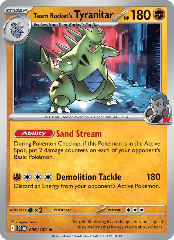 Carte Tyranocif de la Team Rocket — Destined Rivals Additionals