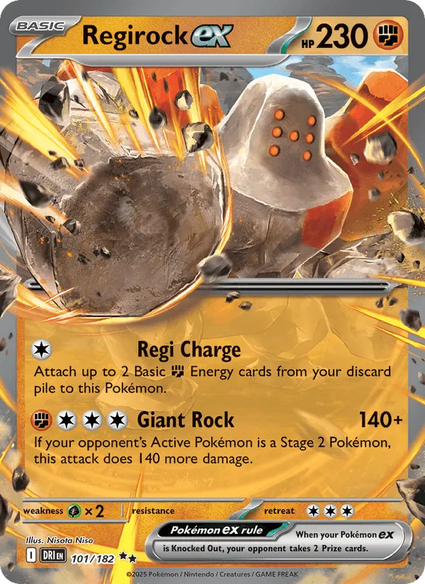 Carte Regirock ex — Destined Rivals Additionals