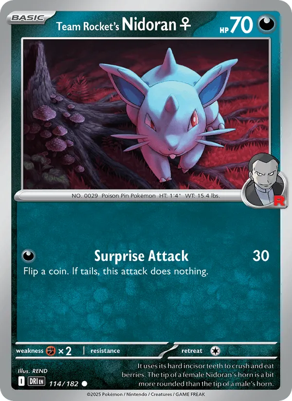 Carte Nidoran [F] de la Team Rocket — Destined Rivals Additionals