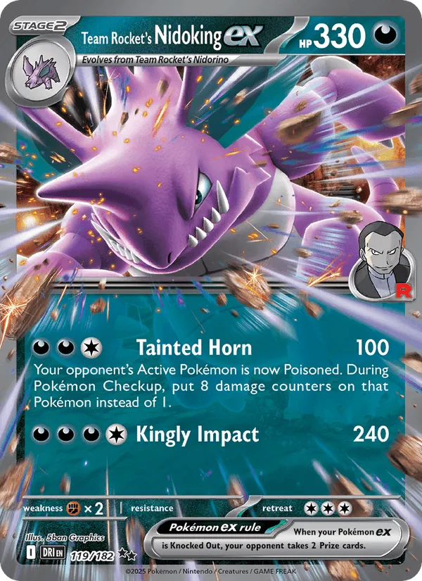 Carte Nidoking ex de la Team Rocket — Destined Rivals Additionals