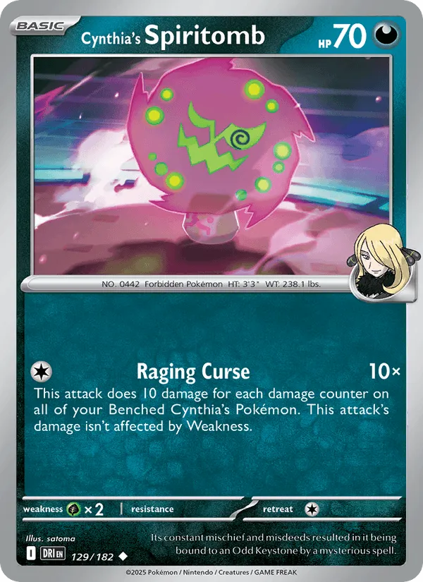 Carte Spiritomb de Cynthia — Destined Rivals Additionals