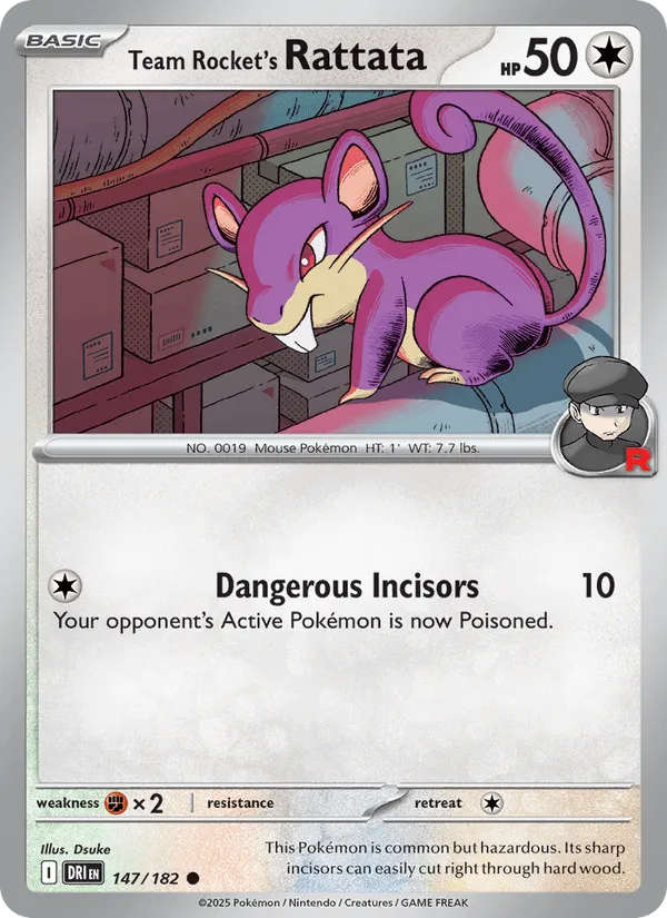 Carte Rattata de la Team Rocket — Destined Rivals Additionals